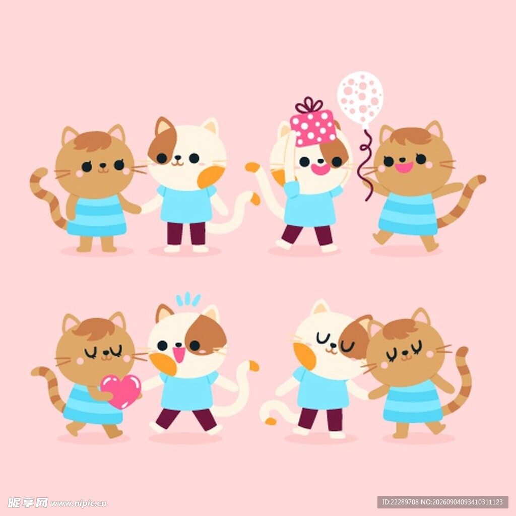 可爱猫咪卡通形象集合