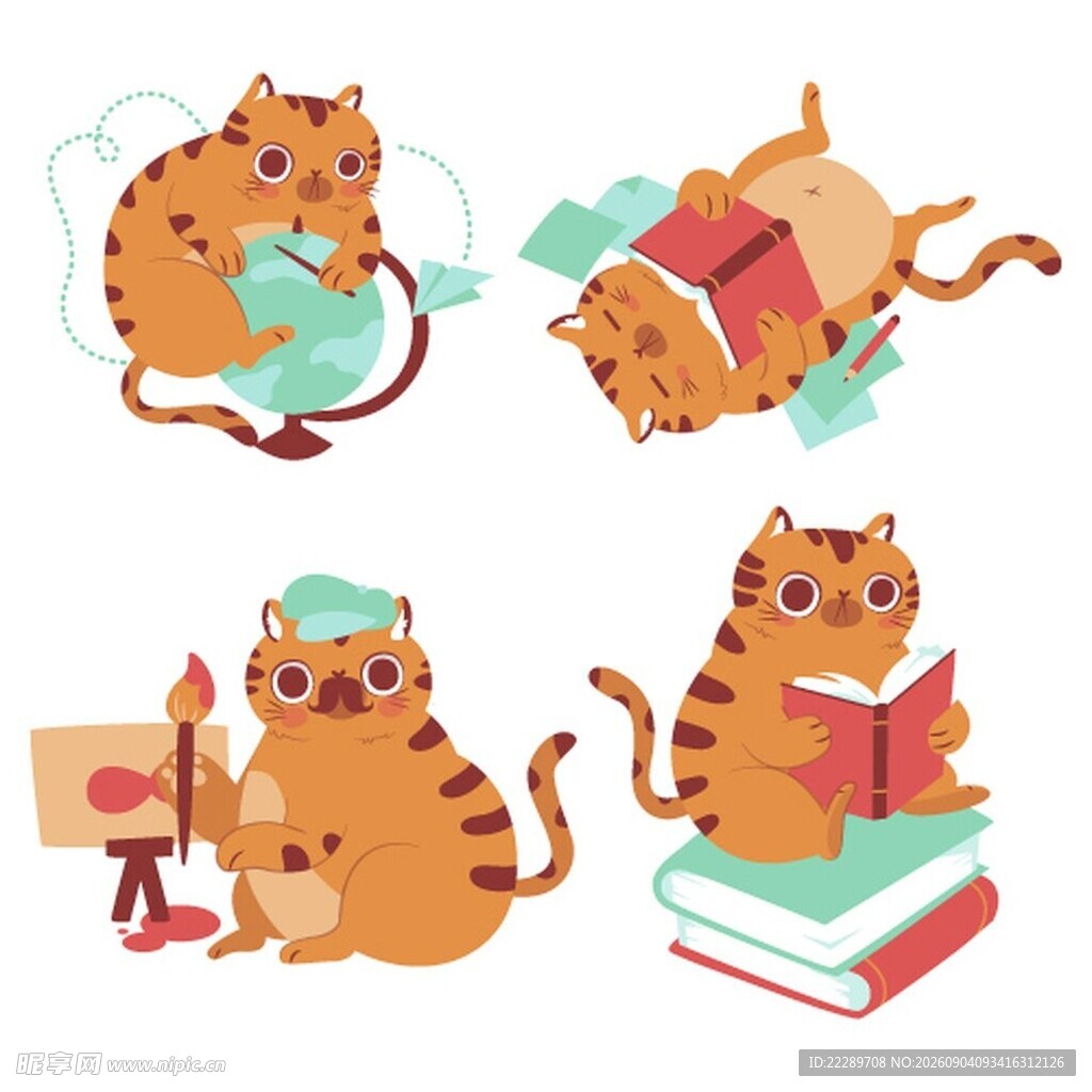 可爱猫咪的趣味日常瞬间