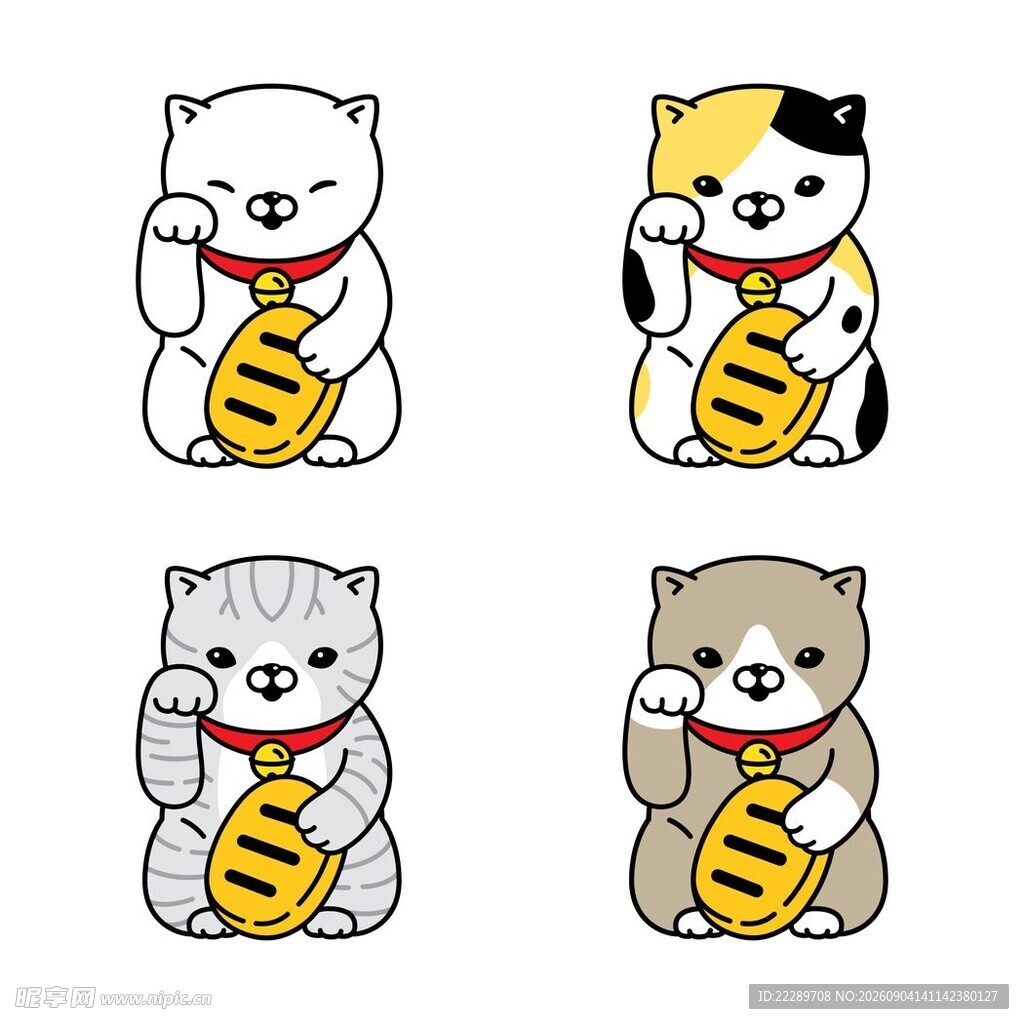 招财猫卡通形象集合
