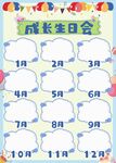 成长生日会展板