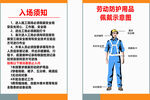 入场须知劳动防护用品佩戴示意图