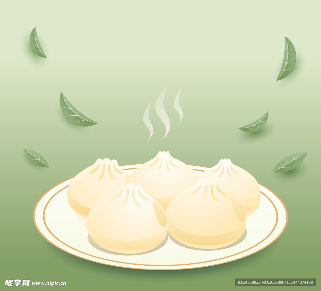 包子插画背景