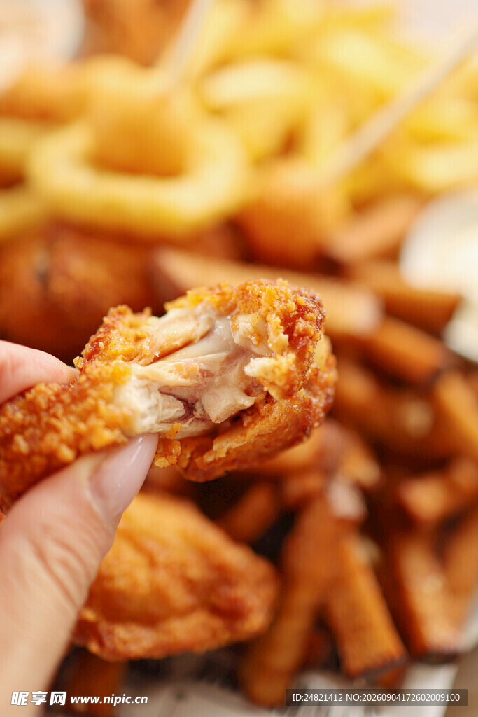 美味炸鸡与香脆薯条