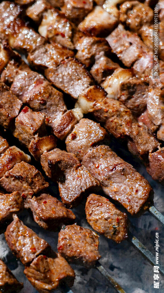烤肉串特写