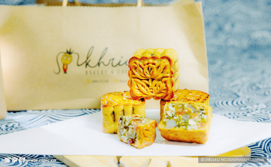 传统美味月饼展示