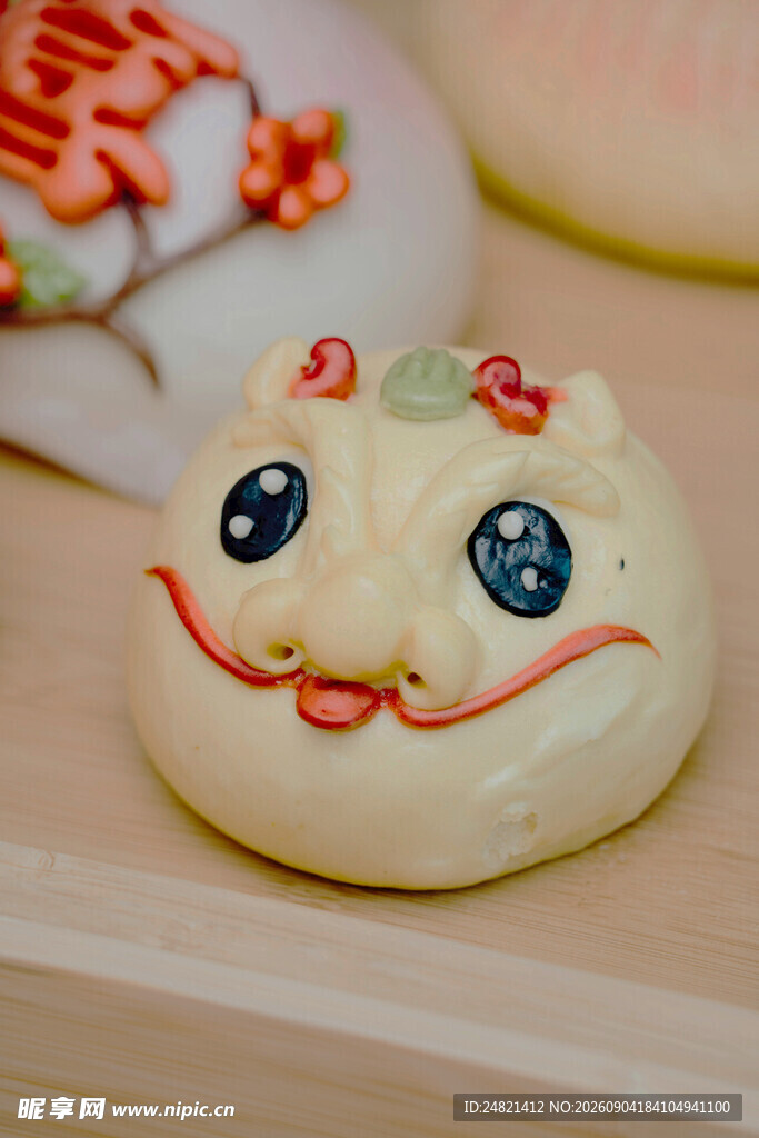 可爱龙形面点