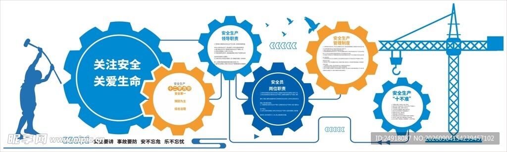 安全生产标语口号背景文化墙