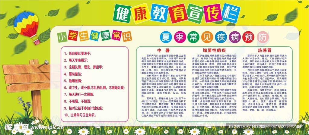 学校校园健康教育宣传栏