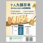 个人大额存单银行宣传单