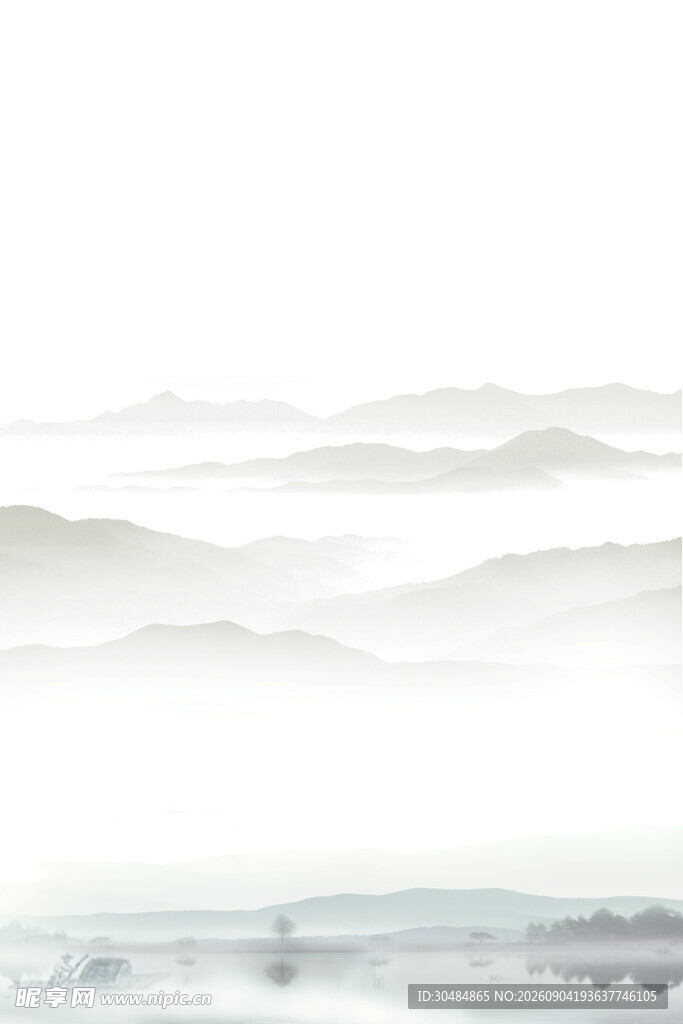 水墨山水意境背景