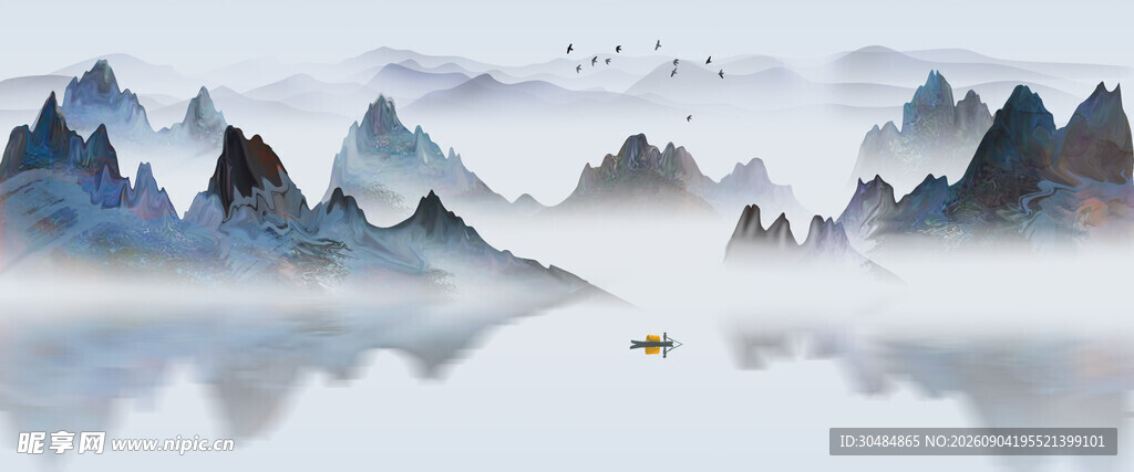 水墨山水背景