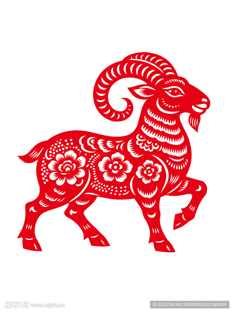 中国传统剪纸2027春节新年羊