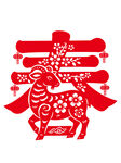 2027春节羊年窗花  