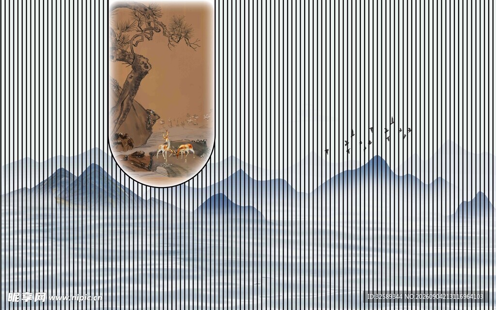 中式山水意境装饰画