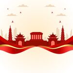 国风城市背景