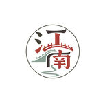 江南风格圆形艺术标志