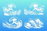 海浪图案素材