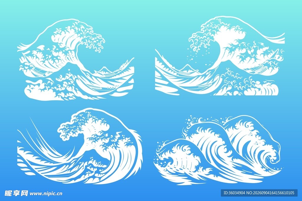 海浪图案素材