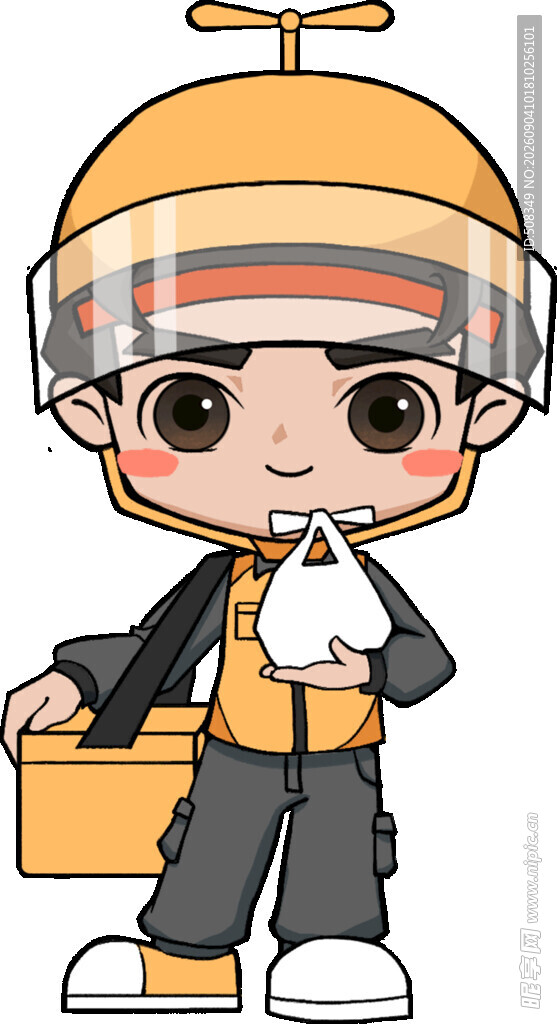 科技风小男孩与工具盒