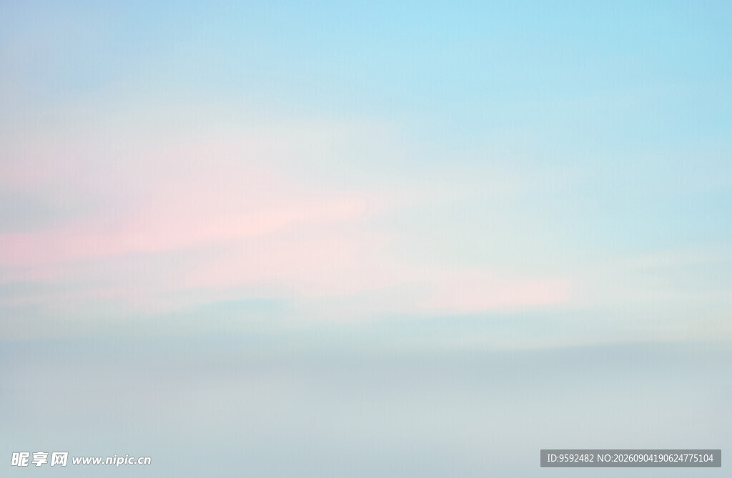梦幻天空的柔和色彩