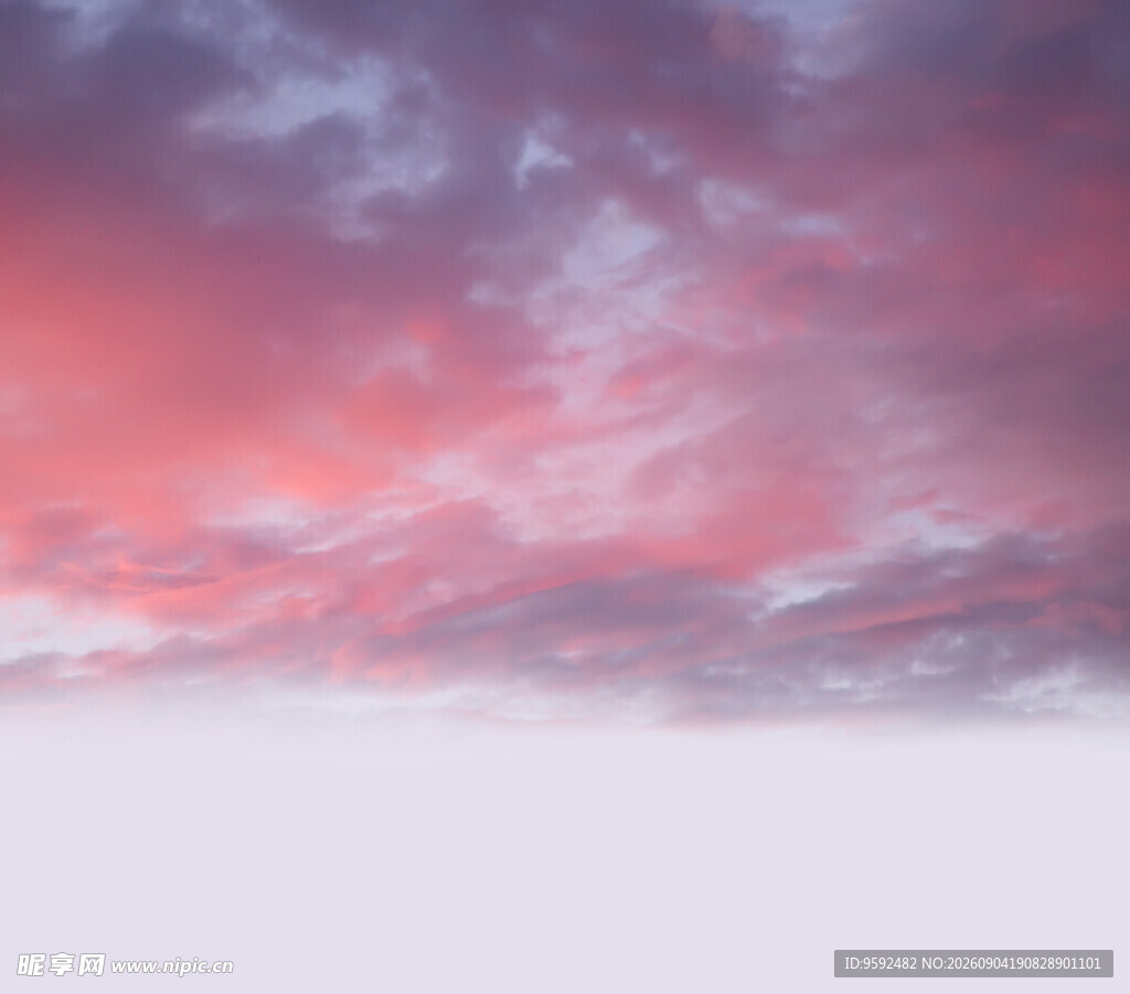 梦幻粉紫天空美景