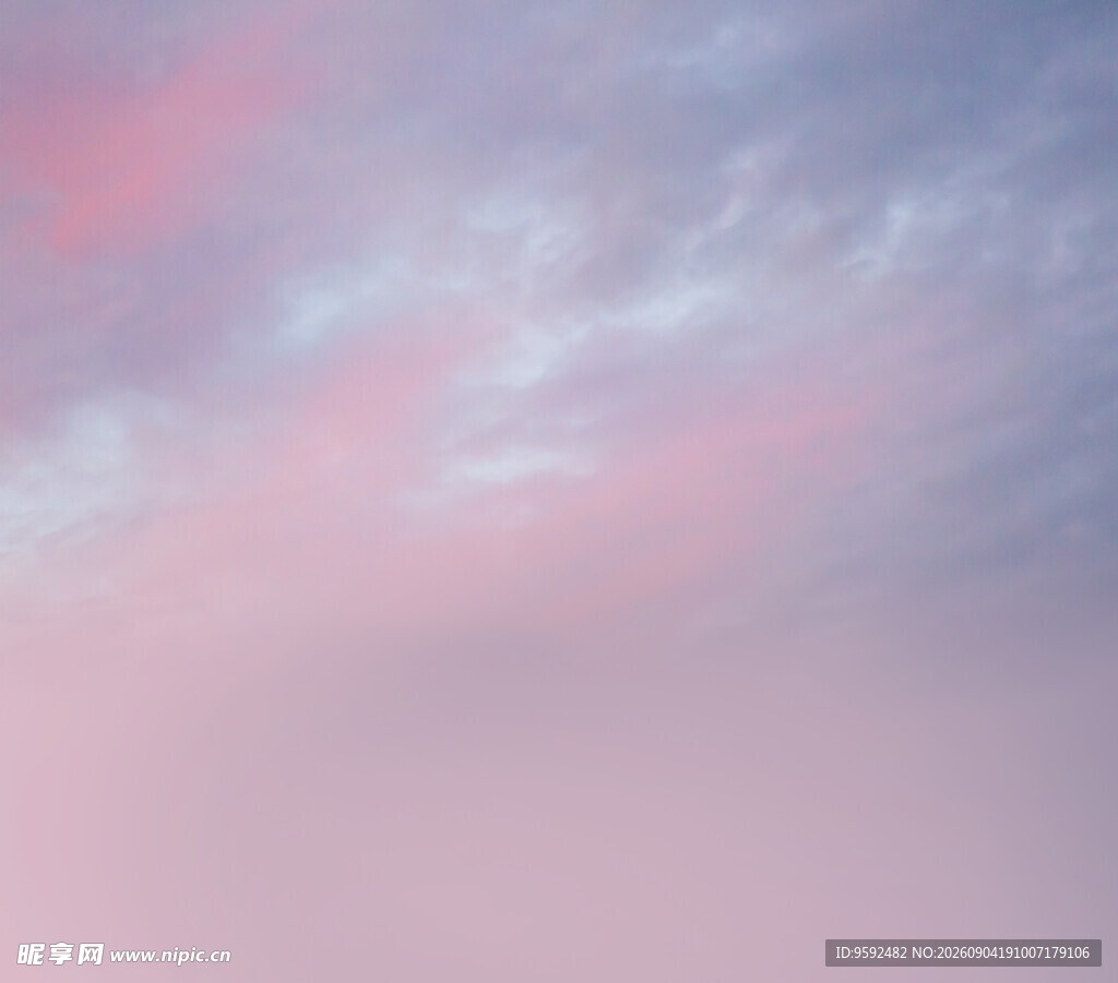 梦幻粉蓝天空云彩美景