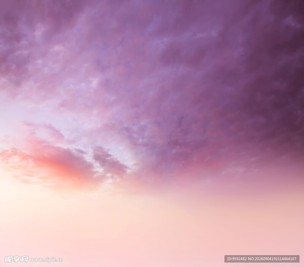 梦幻紫色天空美景