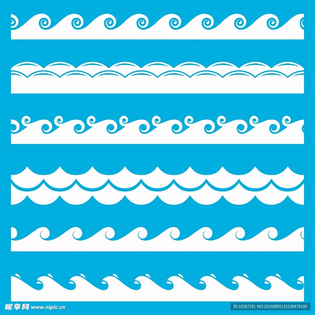 海浪花纹素材