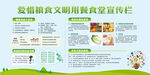 爱粮节粮文明用餐宣传栏