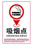 吸烟点标识牌