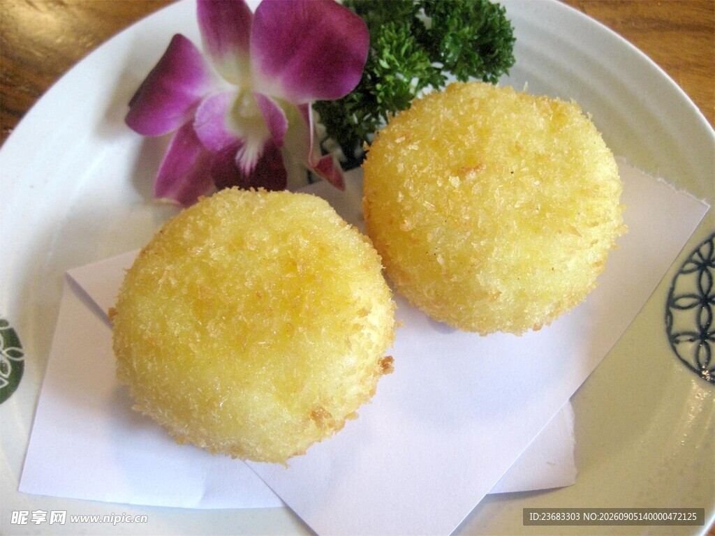 黄金南瓜饼美食图片