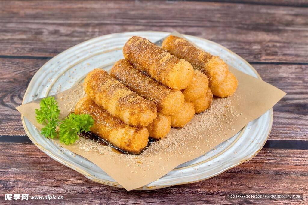 红糖糍粑美食图片