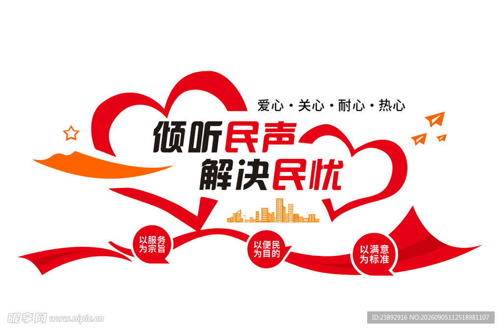 倾听民声解决民忧宣传图
