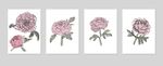 三幅花卉装饰画