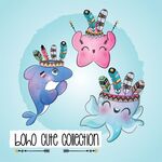 可爱海洋生物插画