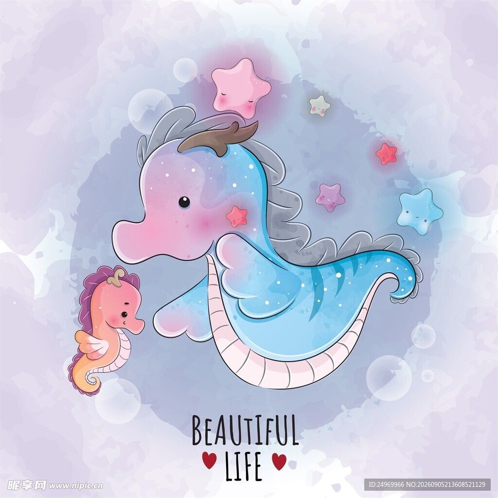 可爱恐龙与小生物温馨画面