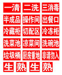 餐厅厨房操作间标识牌