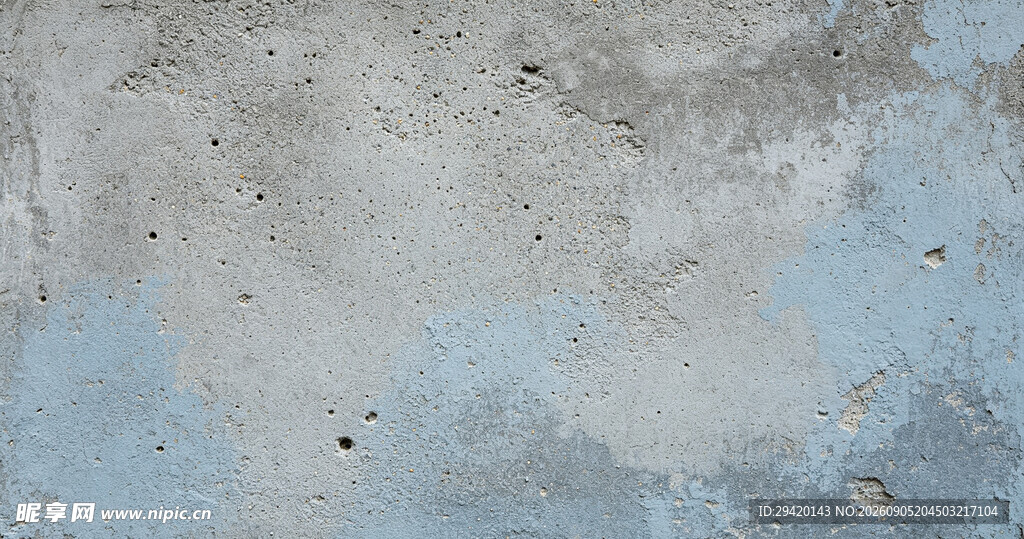 蓝灰斑驳水泥墙面纹理