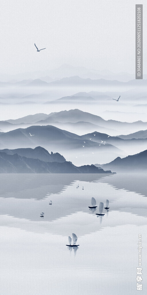 意境山水背景