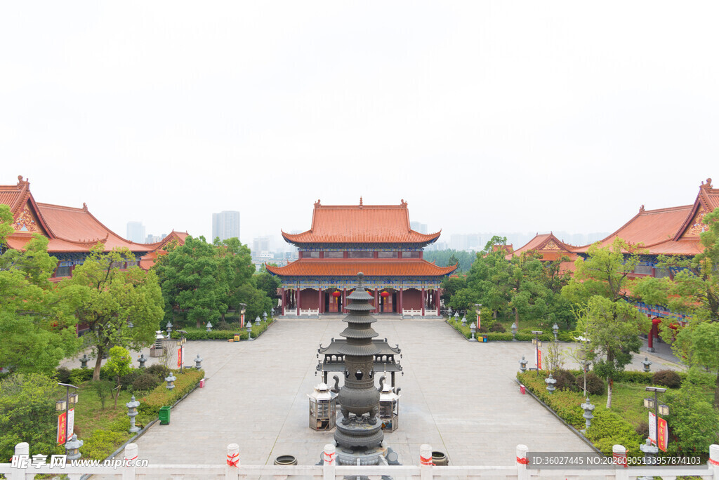 中式古建筑庭院景观