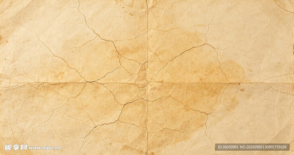 复古泛黄褶皱纸张纹理