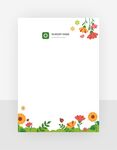 花卉信笺模板