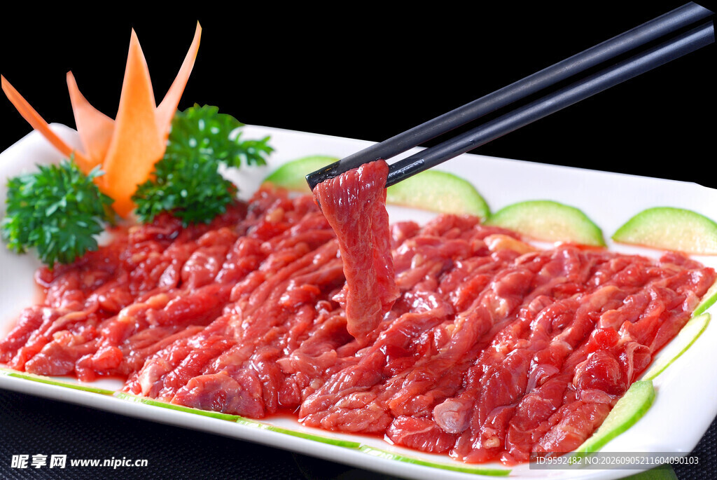 鲜切牛肉片美味诱人