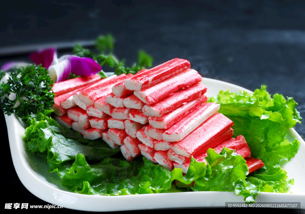 美味蟹棒摆盘