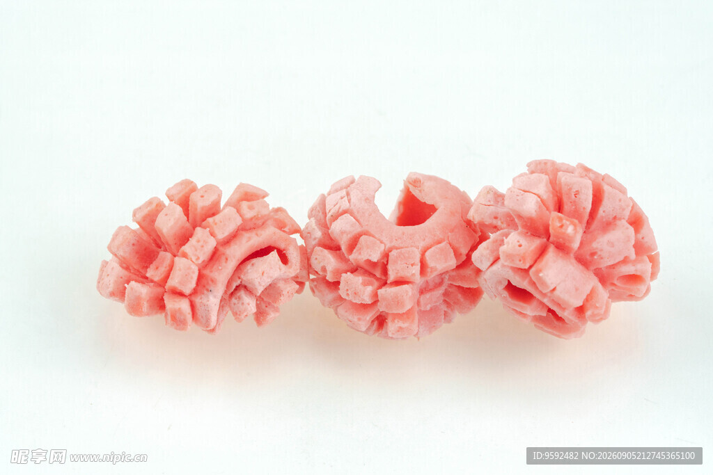 粉色花朵状发圈饰品