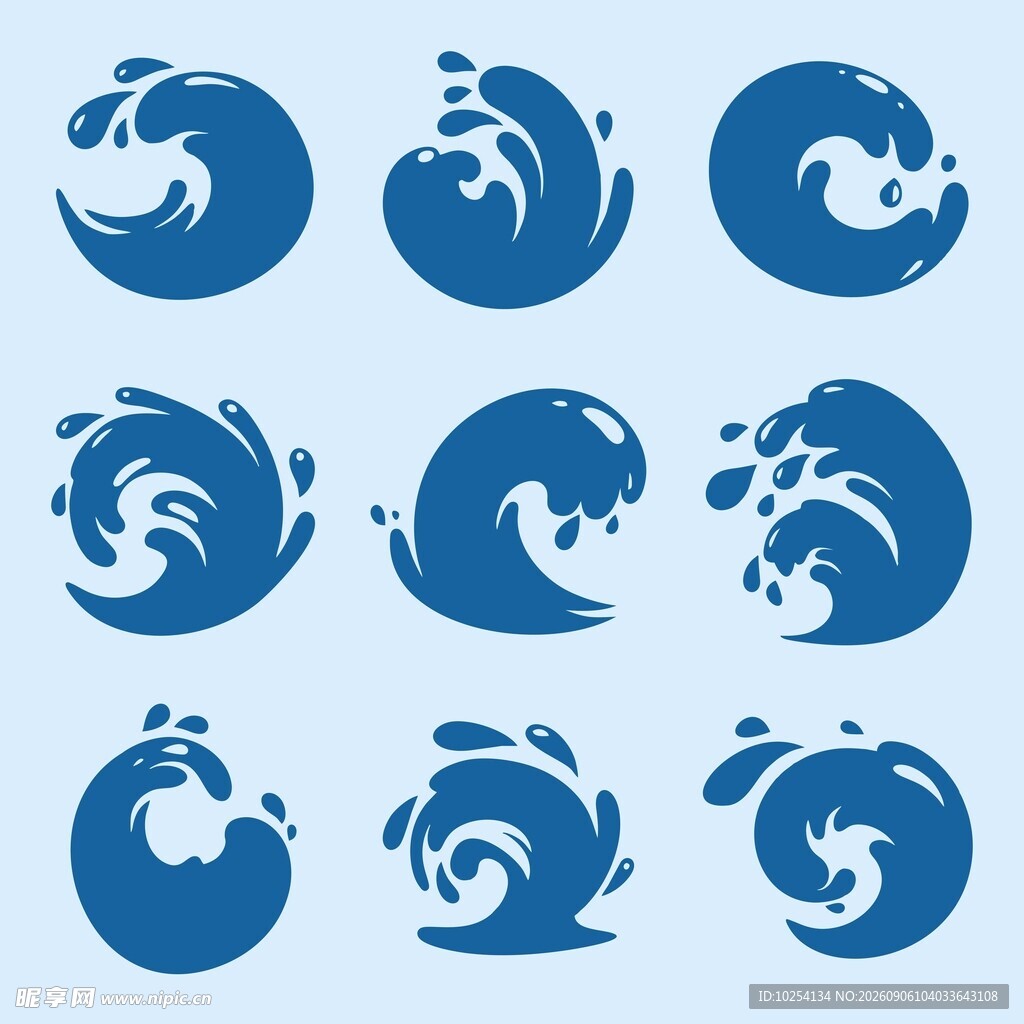 海浪图标合集