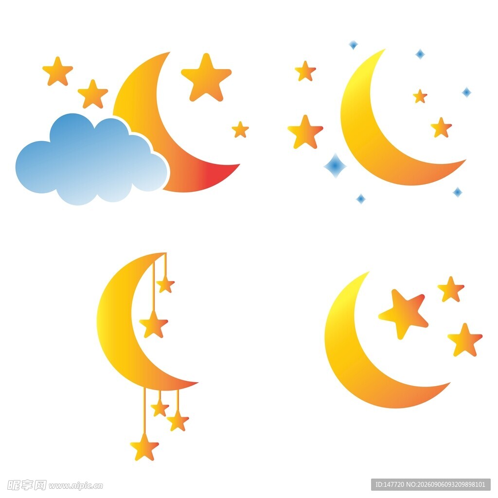 星月装饰贴纸