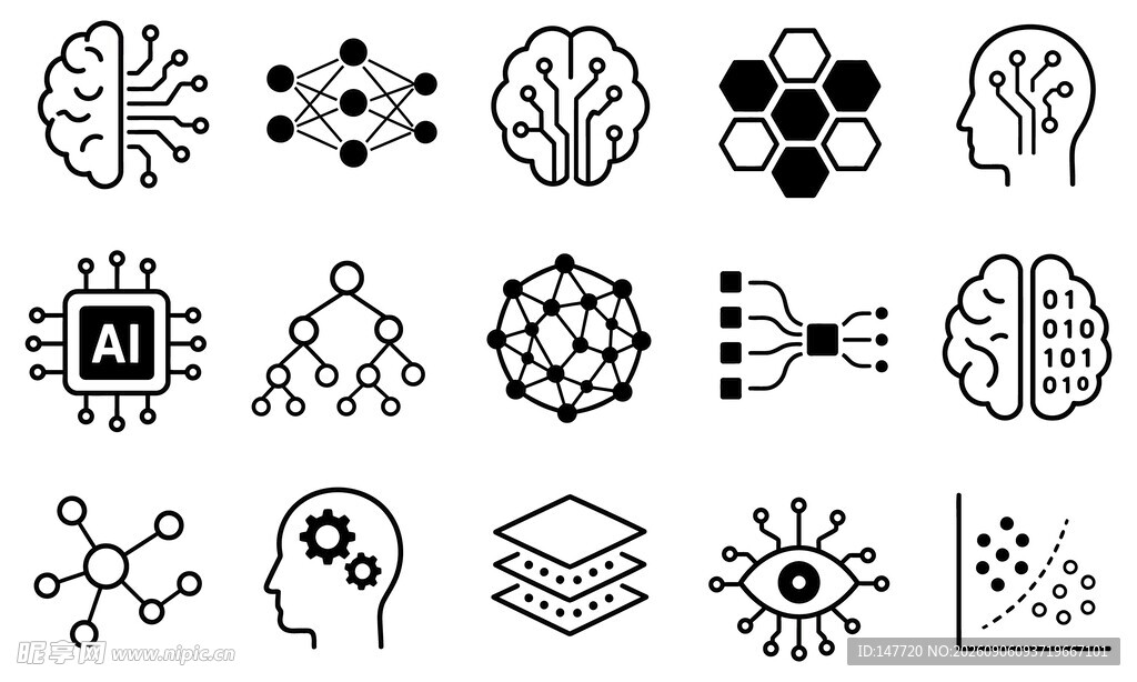AI 科技图标