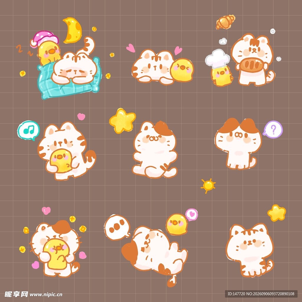猫咪贴纸合集