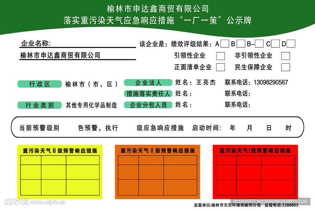 一厂一策牌